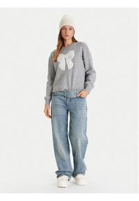 Vero Moda Sweter Ivory 10342072 Szary Regular Fit. Kolor: szary. Materiał: syntetyk #4