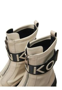 Pinko - PINKO Botki Mia 13 SD0219 P061 Écru. Materiał: skóra #4