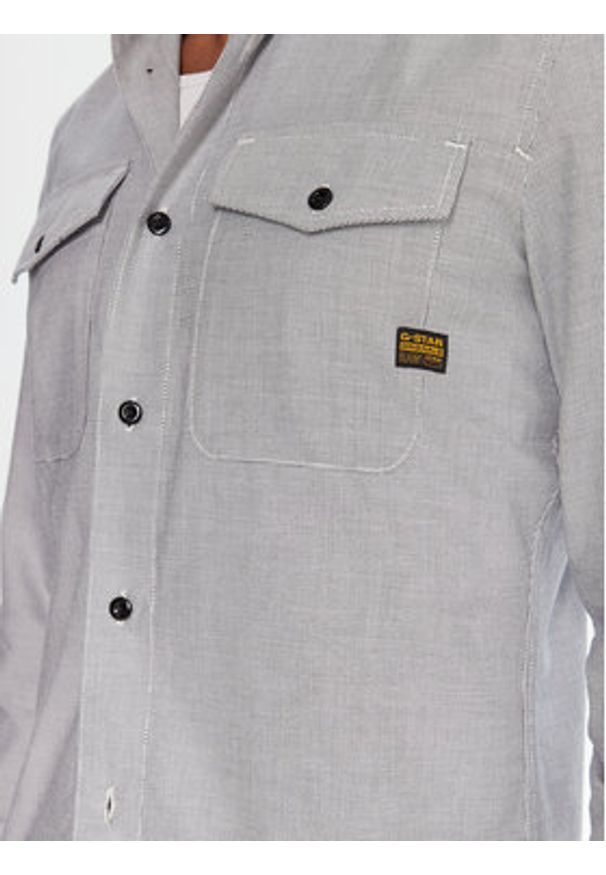 G-Star RAW - G-Star Raw Koszula Marine D24963-C290 Khaki Slim Fit. Kolor: brązowy. Materiał: bawełna. Styl: marine