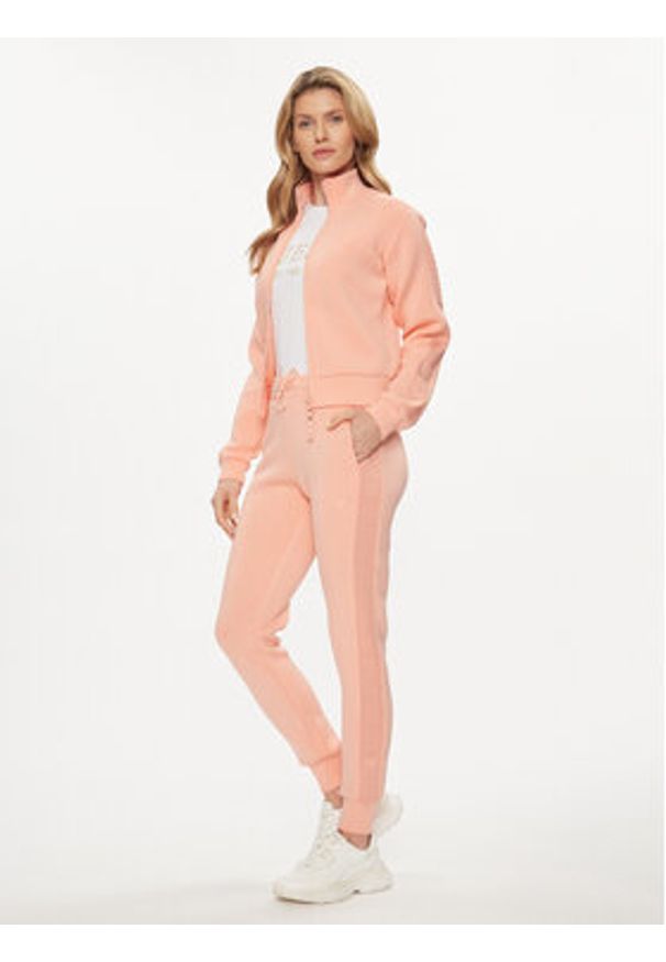 Guess Spodnie dresowe Allie V2YB18 K7UW2 Koralowy Regular Fit. Kolor: pomarańczowy. Materiał: wiskoza