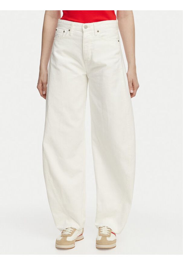 Tommy Jeans Jeansy DW0DW22662 Biały Barrel Fit. Kolor: biały