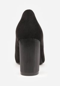 Born2be - Czarne Czółenka na Wysokim Słupku ze Skórzaną Wkładką Nisho. Nosek buta: szpiczasty. Zapięcie: bez zapięcia. Kolor: czarny. Materiał: skóra. Obcas: na słupku. Styl: elegancki #9