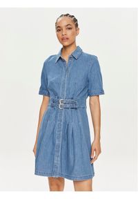 only - ONLY Sukienka jeansowa Myra 15300434 Niebieski Regular Fit. Kolor: niebieski. Materiał: bawełna