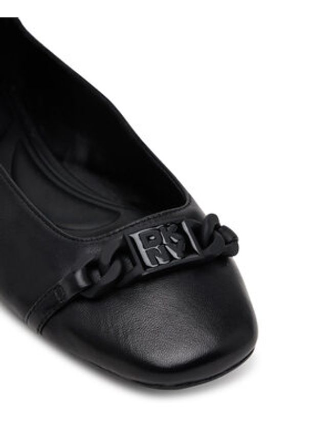 DKNY Baleriny K1594112 Czarny. Kolor: czarny. Materiał: skóra