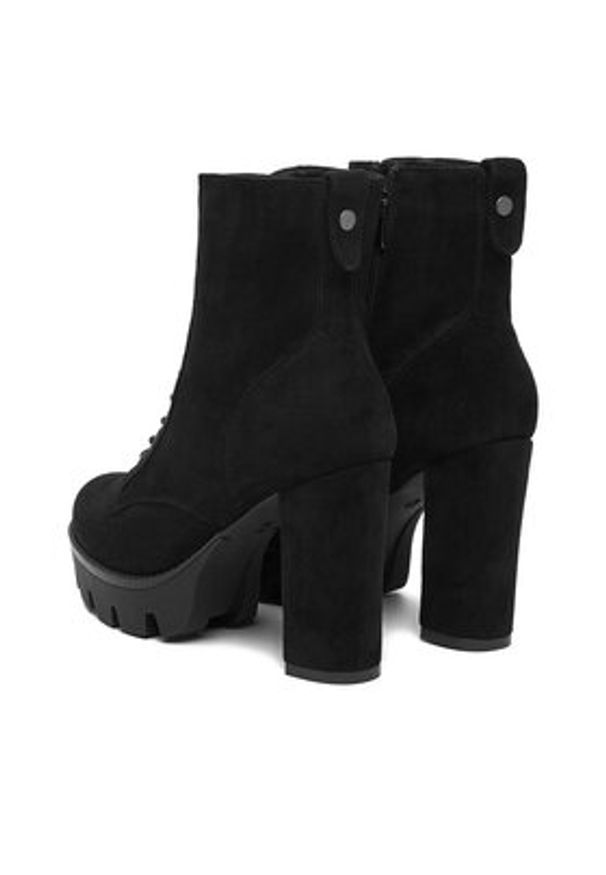 DeeZee Trzewiki 23756-4-BLACK SU Czarny. Kolor: czarny. Materiał: materiał