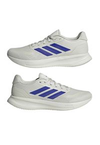 Adidas Runfalcon 5 Trainers – Szaro/Niebiesko/Białe – Rozmiar 8,5. Okazja: na co dzień. Kolor: szary, niebieski, wielokolorowy, biały. Sport: bieganie