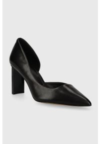 Aldo czółenka skórzane Ligowan kolor czarny na słupku 13658282.LIGOWAN. Kolor: czarny. Materiał: skóra. Obcas: na słupku. Wysokość obcasa: średni #4