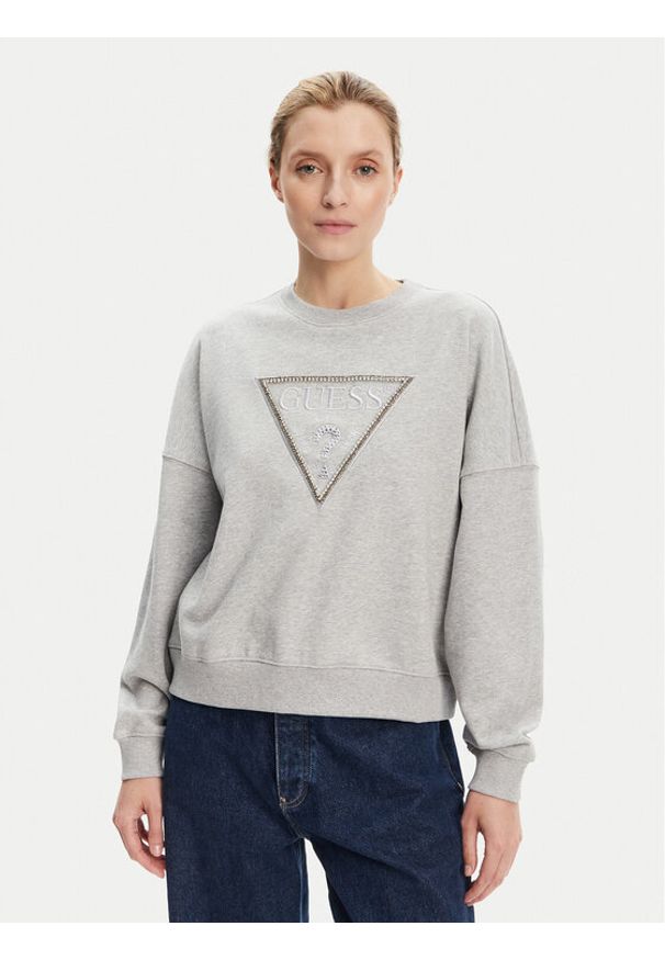 Guess Bluza W5YQ04 KC8I0 Szary Regular Fit. Kolor: szary. Materiał: bawełna