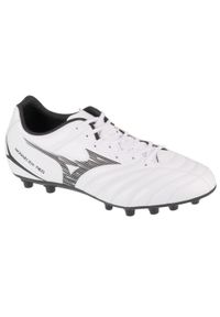 Buty piłkarskie męskie Mizuno P1GA242609. Zapięcie: sznurówki. Kolor: biały. Materiał: syntetyk, tkanina, materiał, skóra. Szerokość cholewki: normalna. Sport: piłka nożna