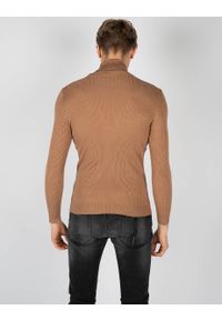 Takeshy Kurosawa Sweter | 83058 | Dolcevita Costina Lana | Mężczyzna | Brązowy. Typ kołnierza: golf. Kolor: brązowy. Materiał: poliamid, wiskoza, kaszmir, wełna. Wzór: aplikacja, ze splotem