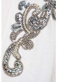 Liu Jo sweter z domieszką kaszmiru kolor beżowy lekki. Kolor: beżowy. Materiał: kaszmir. Długość rękawa: długi rękaw. Długość: długie #4