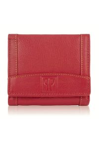 CZERWONY SKÓRZANY PORTFEL DAMSKI PAOLO PERUZZI T-70-LRD. Kolor: czerwony. Materiał: skóra #1