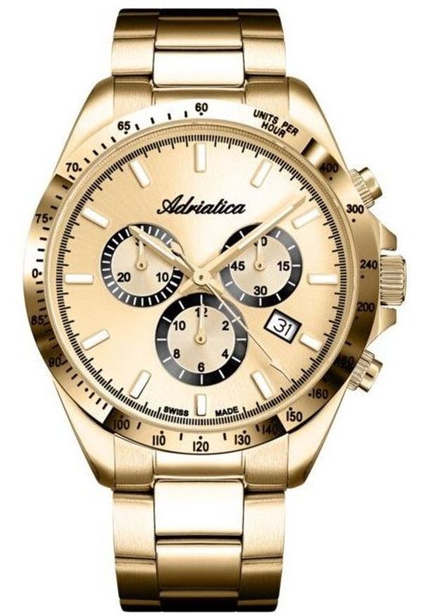 Zegarek Adriatica Zegarek męski Adriatica A1053.1111CH złoty. Kolor: złoty