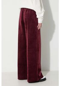 adidas Originals spodnie dresowe Velvet Pant Maroon IL5744 kolor bordowy gładkie. Kolor: czerwony. Materiał: dresówka. Wzór: gładki #5