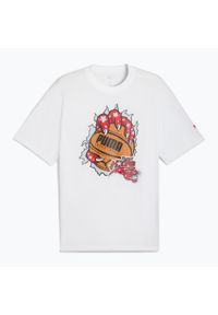 Puma - Koszulka koszykarska męska PUMA Hoopaverse Tee 3. Kolor: biały. Sport: koszykówka