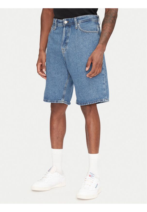 Jack & Jones - Jack&Jones Szorty jeansowe Alex 12269532 Niebieski Baggy Fit. Kolor: niebieski. Materiał: bawełna