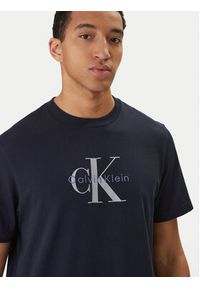 Calvin Klein Jeans T-Shirt Hero Monologo LV04RB862G Granatowy Regular Fit. Kolor: niebieski. Materiał: bawełna #5