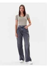Guess T-Shirt W2YI45 J1314 Khaki Slim Fit. Kolor: brązowy. Materiał: bawełna #5