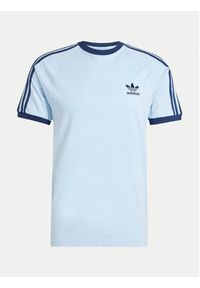 Adidas - adidas T-Shirt adicolor Classics 3-Stripes JN7018 Błękitny Slim Fit. Kolor: niebieski. Materiał: bawełna #4