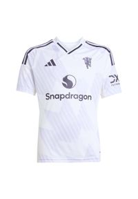 Adidas - Koszulka piłkarska dla dzieci ADIDAS Manchester United 25/26 wyjazdowa. Wzór: aplikacja. Sport: piłka nożna