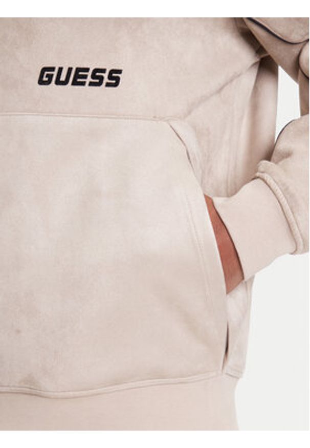 Guess Bluza Z5YQ05 KCJY2 Beżowy Regular Fit. Kolor: beżowy. Materiał: bawełna