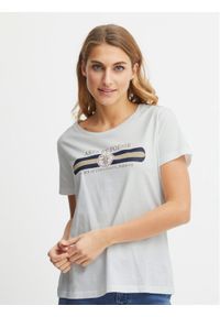 Fransa T-Shirt 20612083 Biały Regular Fit. Kolor: biały. Materiał: bawełna