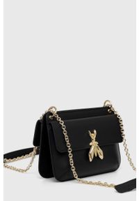 Patrizia Pepe torebka skórzana kolor czarny. Kolor: czarny. Materiał: skórzane #3