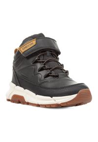 Buty juniorskie Geox Flexyper Plus. Kolor: czarny. Materiał: syntetyk, tkanina. Sport: turystyka piesza #1