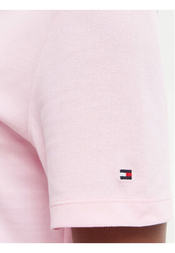 TOMMY HILFIGER - Tommy Hilfiger Sukienka codzienna WW0WW48749 Różowy jasny Regular Fit. Okazja: na co dzień. Kolor: różowy. Materiał: bawełna. Typ sukienki: proste. Styl: casual