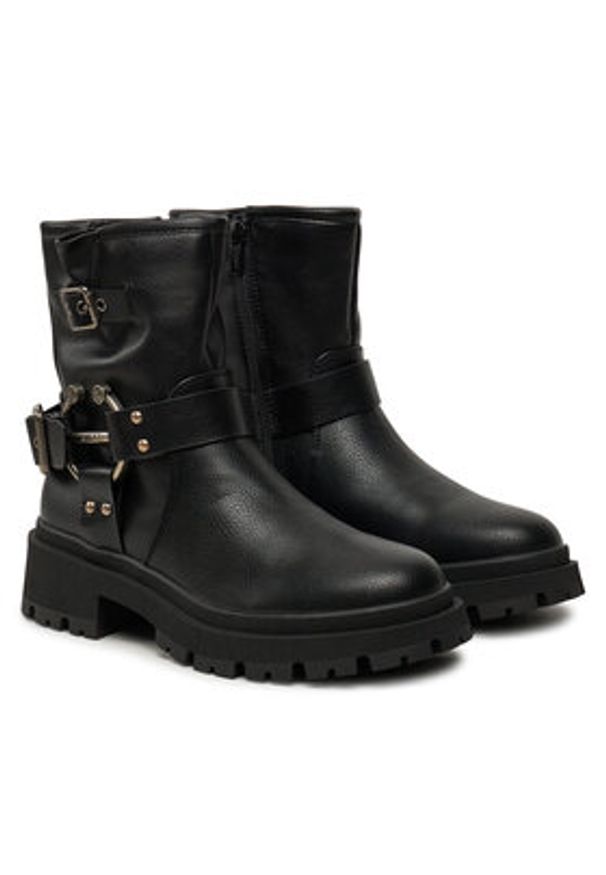 MEXX Botki MI001713043W Czarny. Kolor: czarny. Materiał: skóra