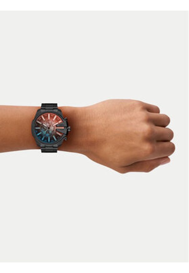 Diesel Zegarek Mega Chief Slim DZ4689 Czarny. Kolor: czarny