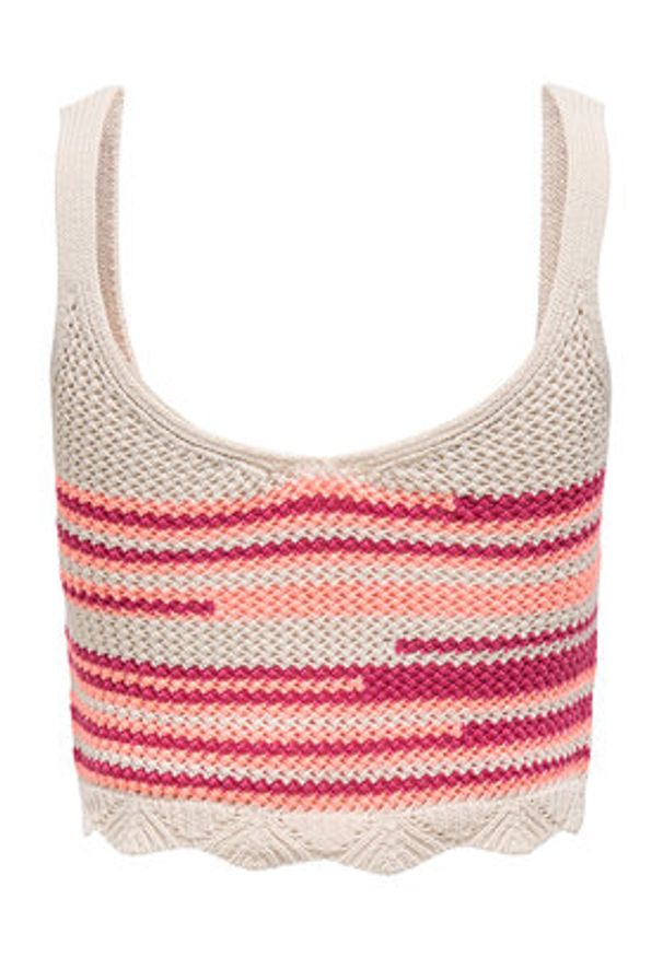 only - ONLY Top Merida 15344404 Różowy Regular Fit. Kolor: różowy. Materiał: syntetyk