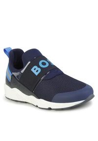 BOSS - Boss Sneakersy J29346 S Granatowy. Kolor: niebieski. Materiał: materiał #4