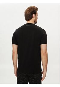 Karl Lagerfeld - KARL LAGERFELD T-Shirt 755034 542221 Czarny Regular Fit. Typ kołnierza: dekolt w karo. Kolor: czarny. Materiał: bawełna