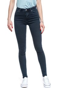 Mustang - MUSTANG Zoe Super Skinny DENIM BLACK 1009311 4000 684. Wzór: jednolity