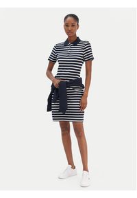 TOMMY HILFIGER - Tommy Hilfiger Sukienka codzienna 1985 WW0WW43228 Granatowy Slim Fit. Okazja: na co dzień. Kolor: niebieski. Materiał: bawełna. Typ sukienki: proste. Styl: casual #3