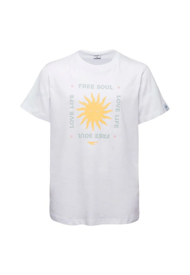 Hi-tec - Koszulka Dziecięca Sunny. Kolor: biały, wielokolorowy, zielony