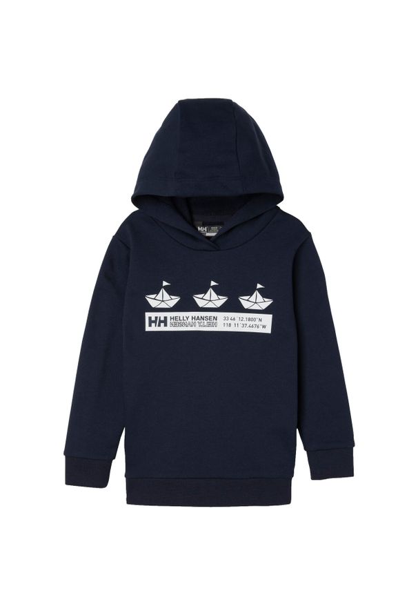Bluza z kapturem dla dzieci Helly Hansen Graphic. Typ kołnierza: kaptur. Kolor: niebieski