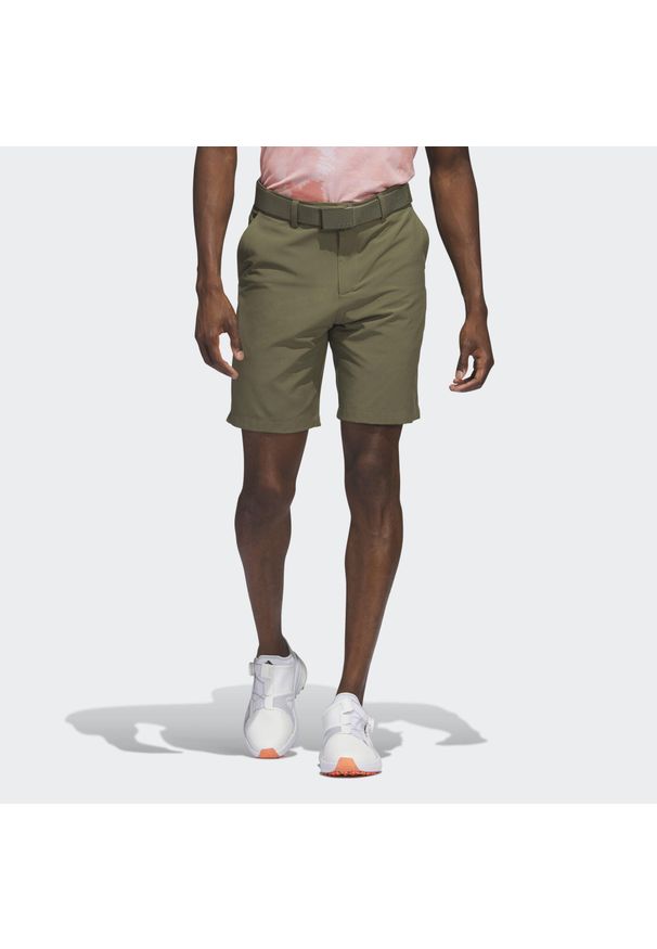Spodenki do golfa męskie Adidas Ultimate365 8.5-Inch Golf Shorts. Kolor: zielony. Materiał: materiał. Sport: golf