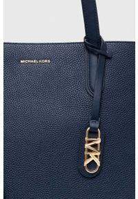 MICHAEL Michael Kors torebka skórzana dwustronna kolor granatowy. Kolor: niebieski. Materiał: skórzane. Rodzaj torebki: na ramię #3
