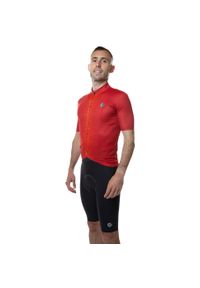 C-LAB - Koszulka rowerowa męska Unica czerwona. Kolor: czerwony. Długość rękawa: krótki rękaw. Długość: krótkie. Sport: kolarstwo