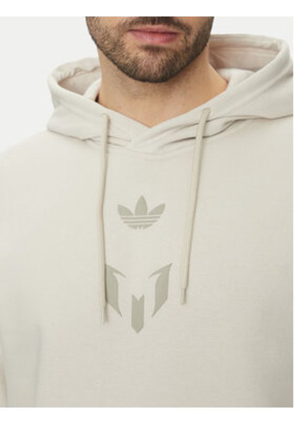 Adidas - adidas Bluza Messi JC9474 Beżowy Regular Fit. Kolor: beżowy. Materiał: bawełna