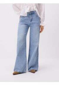 Reserved - Jeansy wide leg - niebieski. Kolor: niebieski #1