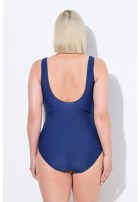 ULLA POPKEN - Damskie Strój kąpielowy szerokie kolorowe pasy bez miękkich miseczek. Kolekcja: plus size. Kolor: niebieski. Materiał: materiał, elastan, poliamid. Wzór: kolorowy #2