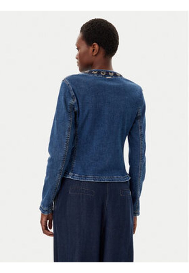 Liu Jo Kurtka jeansowa UA5135 D4448 Niebieski Regular Fit. Kolor: niebieski. Materiał: bawełna