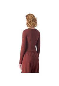 Champion - Crop Top Damski Z Okrągłym Dekoltem 117435 MS524. Kolor: brązowy
