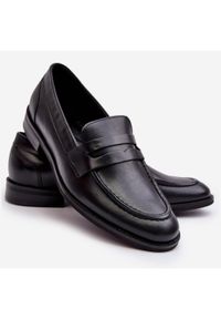 Męskie Skórzane Półbuty Loafersy Zazoo 1570/1 Czarne. Zapięcie: pasek. Kolor: czarny. Materiał: skóra. Styl: elegancki #10