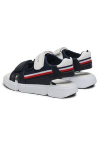 TOMMY HILFIGER - Tommy Hilfiger Sandały Velcro Sandal T3B2-31110-1176 M Granatowy. Kolor: niebieski. Materiał: skóra #6