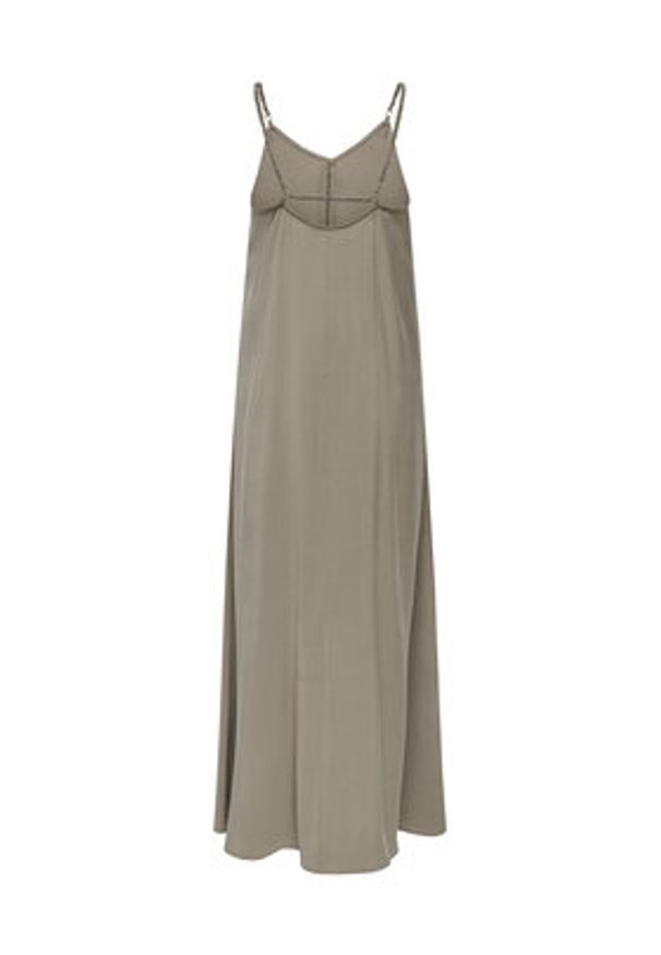 only - ONLY Sukienka letnia Madeli 15371094 Beżowy ciemny Regular Fit. Kolor: beżowy. Materiał: wiskoza. Sezon: lato