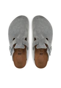 Birkenstock Klapki Boston 1029214 Szary. Kolor: szary. Materiał: skóra, zamsz #4